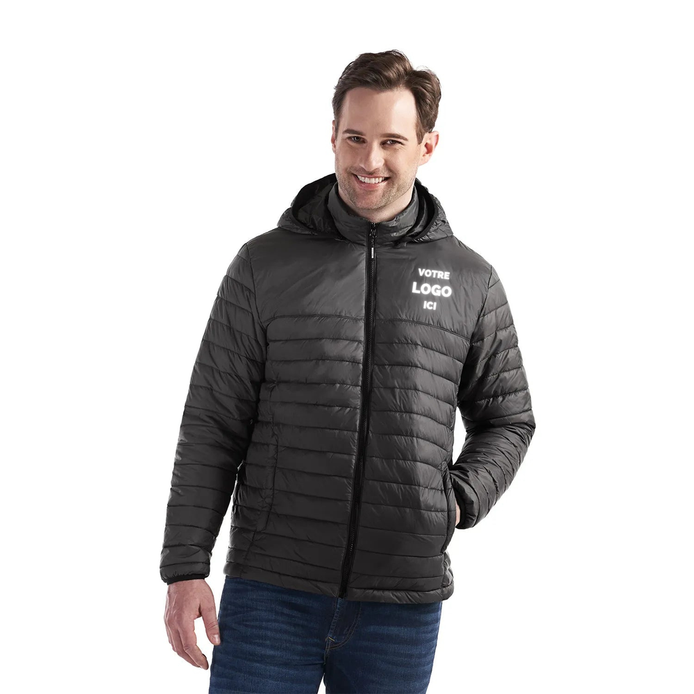 Muskoka Trail L00900 - Manteau Puffy pour homme avec capuchon amovible