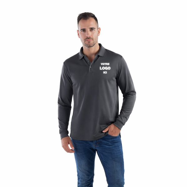 CX2 - S05737 - Polo Mesh Piqué à Manches Longues pour homme