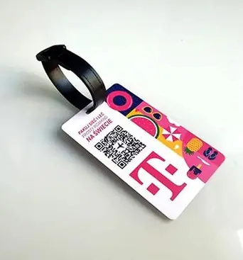 Étiquettes à bagages : Carte en PVC
