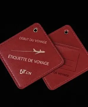 Étiquettes à bagages : Cuir