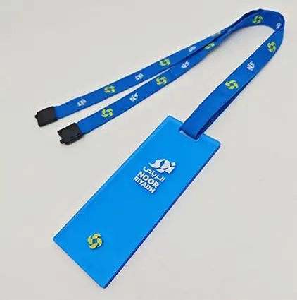 Porte-cartes avec cordon : Carte en acrylique