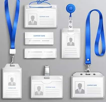 Porte-cartes avec cordon : Porte-carte en PVC